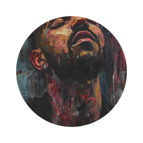 "Drake-Inspired Round Rug Masterpiece"
