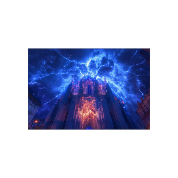 "Dramatic Lightning Strike Cloud Cathedral"