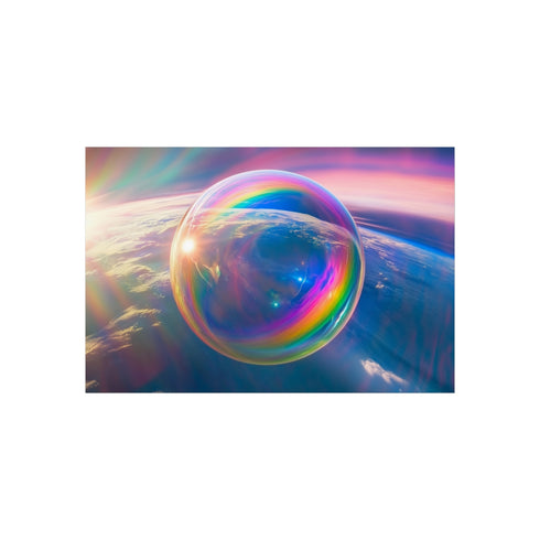 Dream Bubble Drifting Earthsola Poster