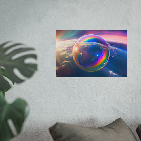 Dream Bubble Drifting Earthsola Poster