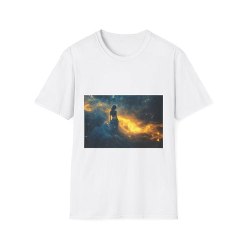 Dream Weaver Creating World from Light Graphic Unisex Softstyle T-Shirt - Front View