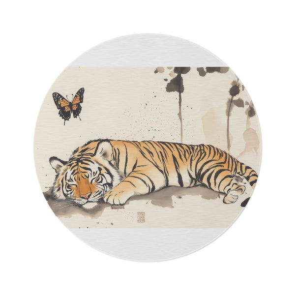 Dreaming Tiger Round Rug