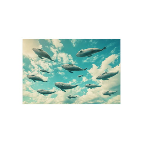 "Dreamlike Sky Filled With Whales"