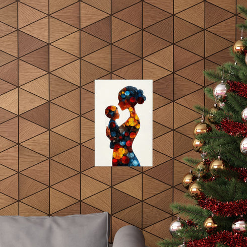 Surreal digital art poster, dreamlike portrait, matte paper, Valentine's Day promotion.