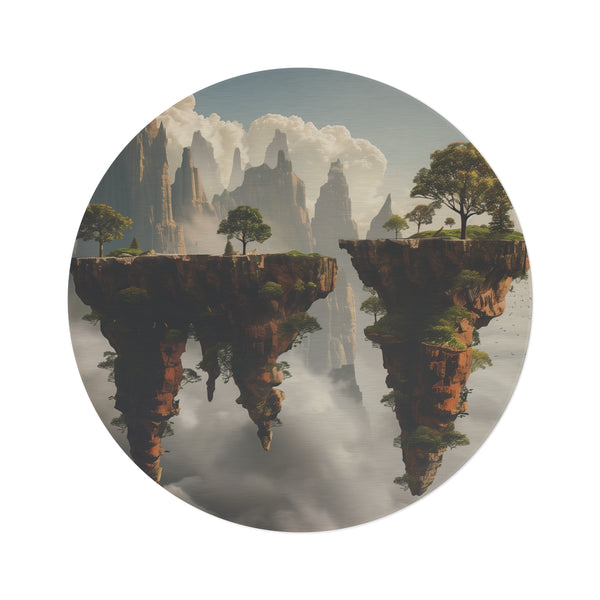 Dreamscape Round Rug: Floating Islands