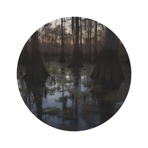 Dusk Cypress Swamp Round Rug