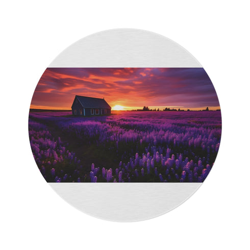 "Dutch Floral Fields Round Rug"