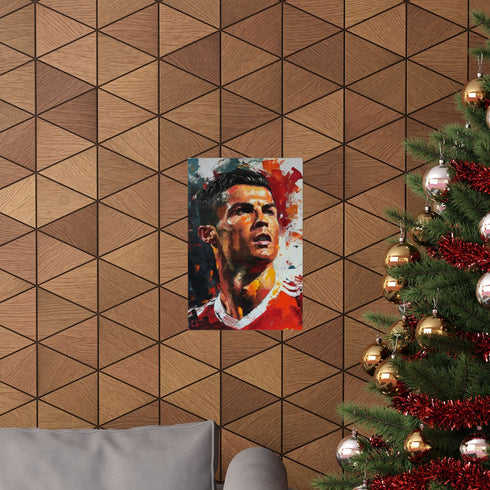 Dynamic Duo Ronaldo and Manu soccer poster, 12" x 18" matte paper.