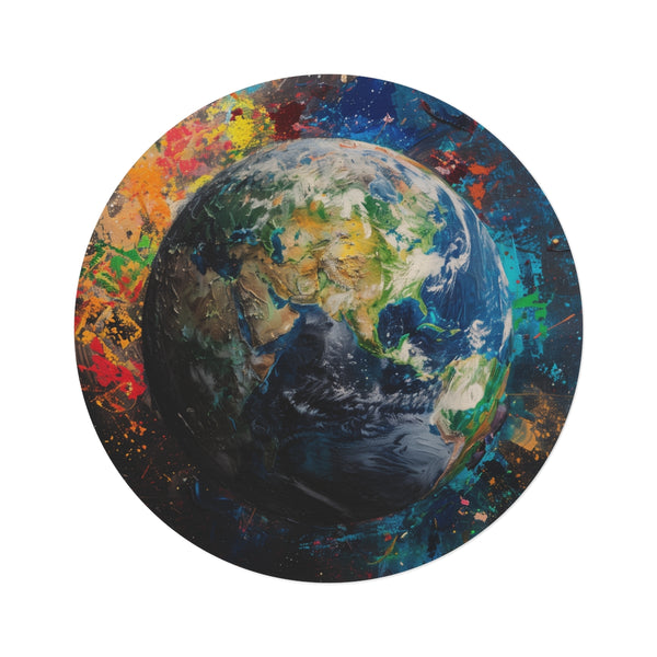 "Earthly Orbit Round Rug"
