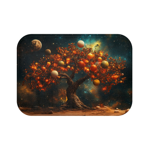 Eco-Friendly Planet-Themed Bath Mat