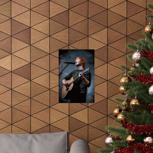 Ed Sheeran poster with vibrant colors and high-quality printing.