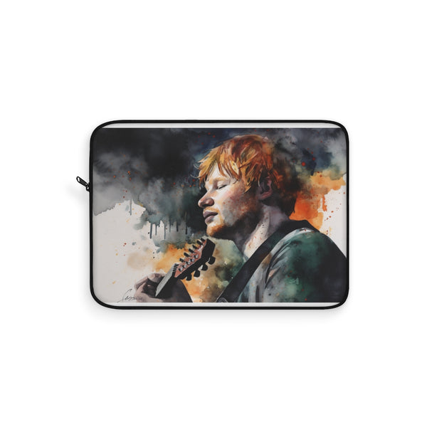 "Ed Sheeran Watercolor Laptop Sleeve: Stylish Protection"