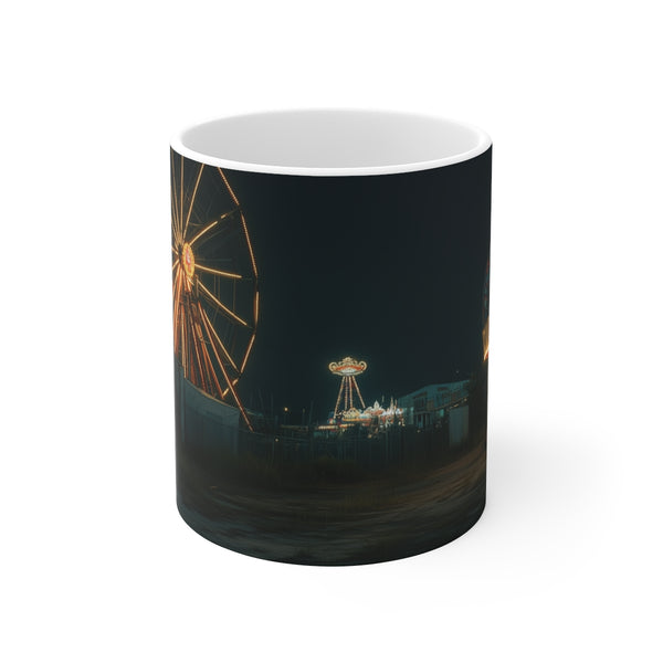 Eerie Abandoned Carnival Night Mug