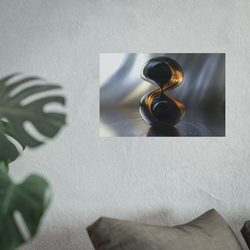 Eerie Black Hole Hourglass Poster