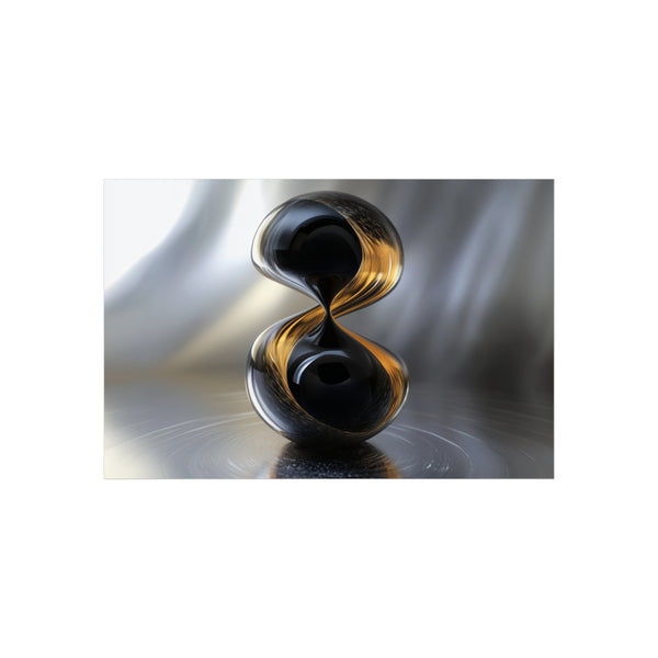 Eerie Black Hole Hourglass Poster