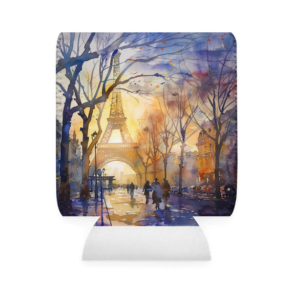 Eiffel Tower Watercolor Can Cooler