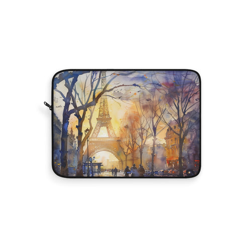 "Eiffel Tower Watercolor Laptop Sleeve"