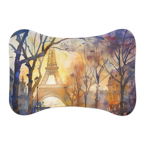 Eiffel Tower Watercolor Pet Mat