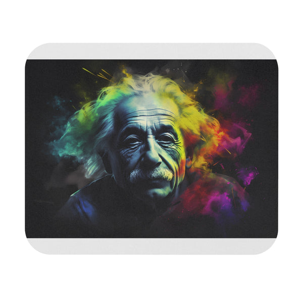 Einstein Neon Watercolor Mouse Pad