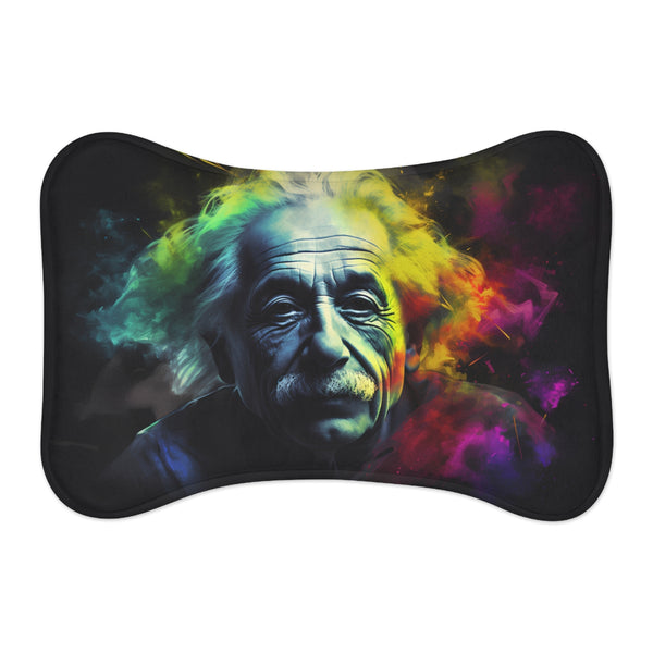 "Einstein Neon Watercolor Pet Mat"
