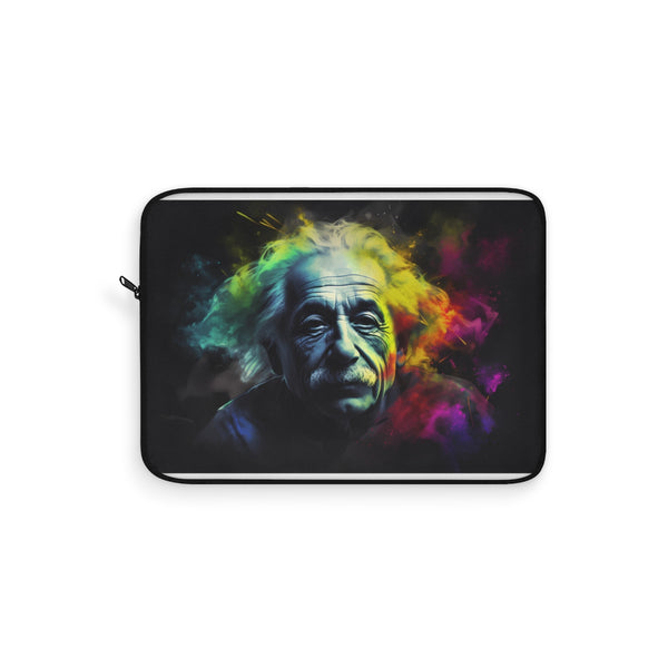 Einstein Watercolor Neon Laptop Sleeve