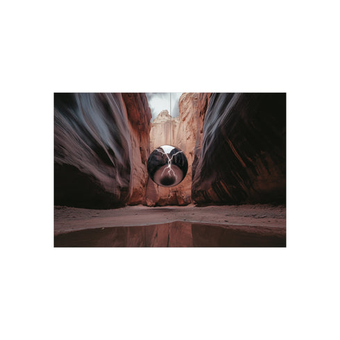 Electrifying Lightning Orbs Illuminate Canyon