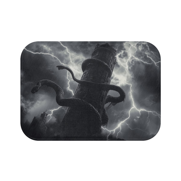 Electrifying Serpent Design Bath Mat