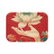 "Elegant Hand-Drawn Lotus Bath Mat"