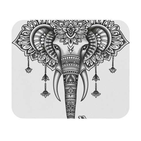 Elegant Mandala Elephant Mouse Pad