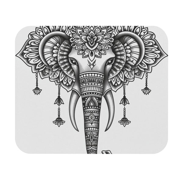 Elegant Mandala Elephant Mouse Pad
