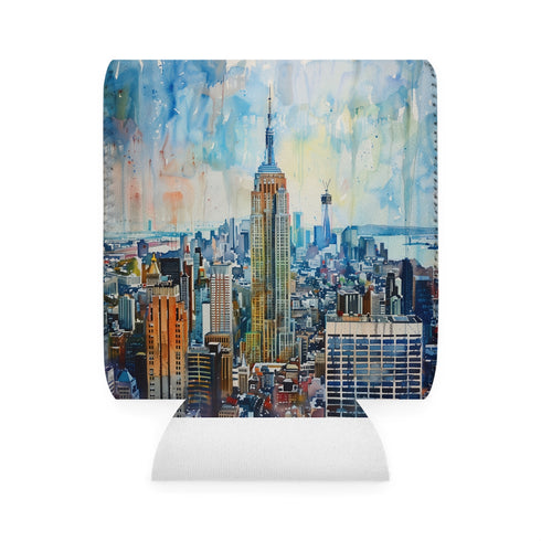 Empire State Watercolor Can Cooler