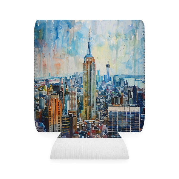 Empire State Watercolor Can Cooler