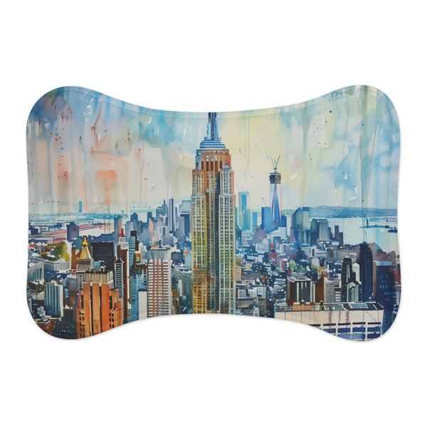 Empire State Watercolor Pet Mat