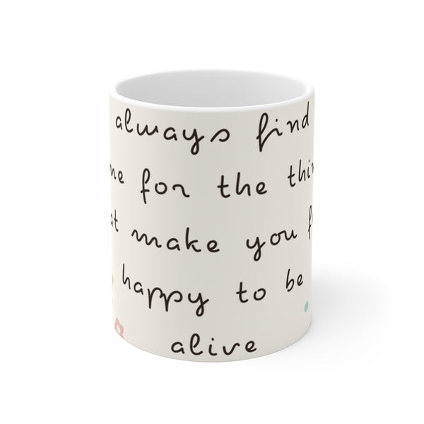 "Empowering Beige Feminine Mug"