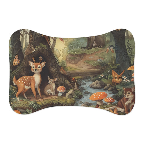 "Enchanted Forest Creature Pet Mat"