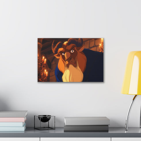 Enchanted Love Canvas - Beauty and the Beast inspired art print.