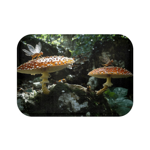Enchanted Mushroom Fairies Bath Mat