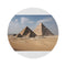 "Enchanting Giza Pyramid Round Rug"