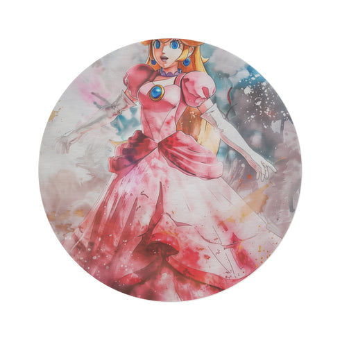 "Enchanting Princess Peach Round Rug"