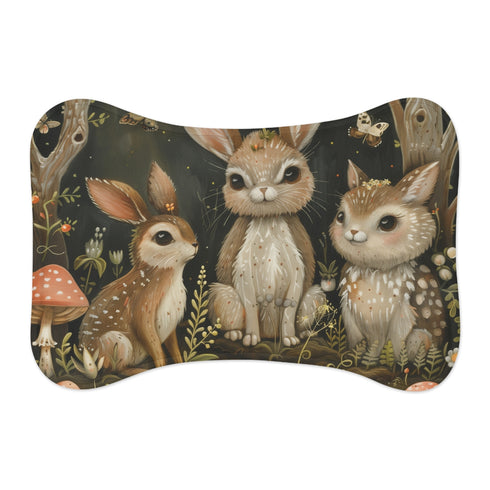 "Enchanting Woodland Creatures Pet Mat"