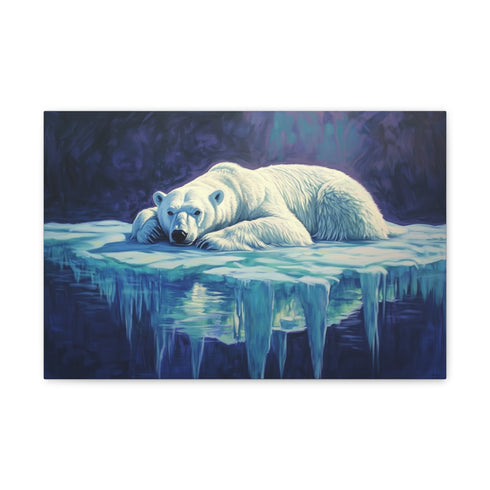 "Endangered Beauty: Polar Bear Refuge"