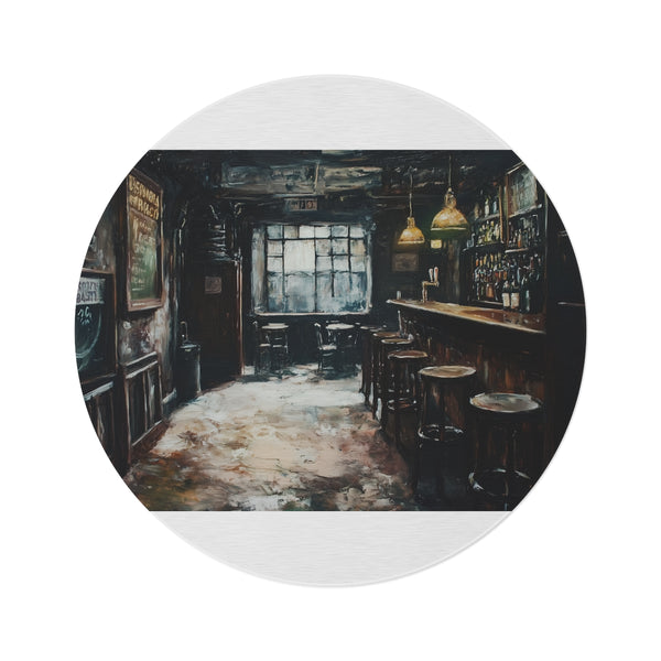 "English Pub Round Rug Tapestry"
