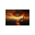 "Enormous Eye Watches Burning City"