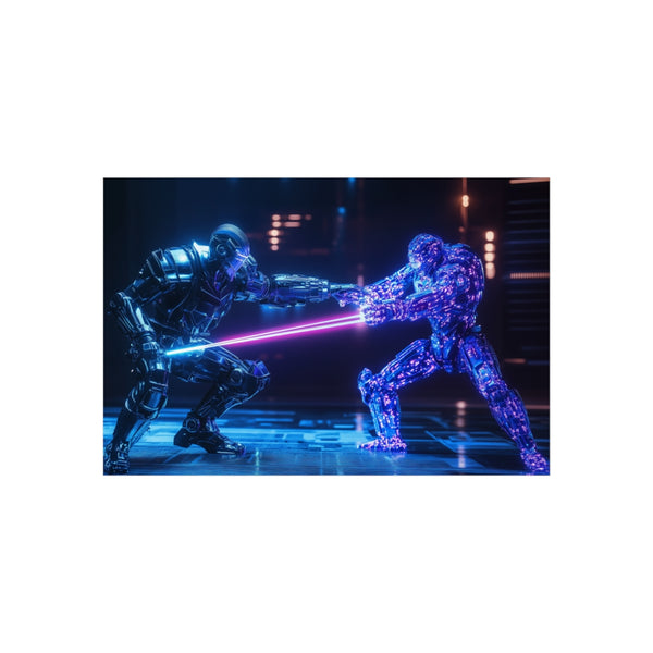 "Epic Robot Knight Hologram Duel"