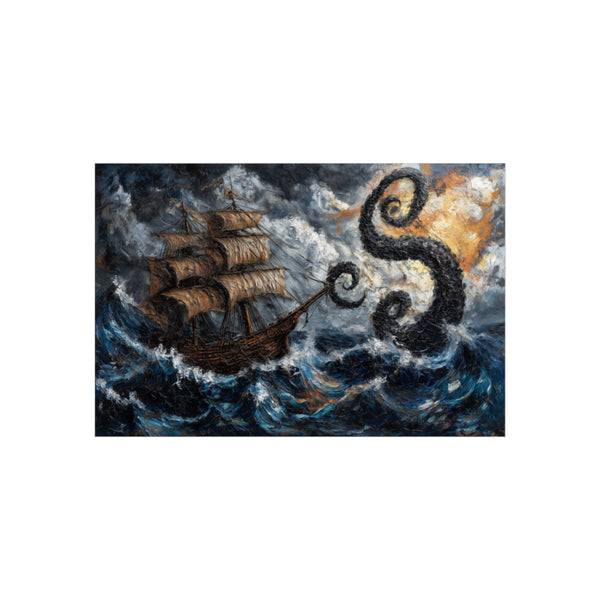 "Epic Sea Battle: Ship vs Kraken"