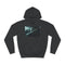 Epic Sword Embedded in Asteroid Graphic Unisex College Hoodie - Jet Black Front