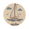 "Escape Round Rug: Minimalist Vacation"