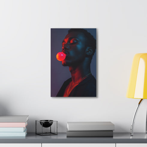 Ethereal gold navy dreams canvas art, inspired by Lina Irs style.