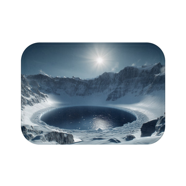 "Exoplanet Crater Lake Bath Mat"