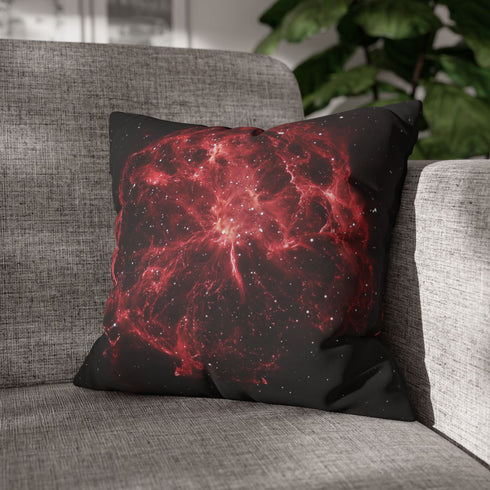 Exploding Supernova in Deep Space — 40×40 Cushion Cover — Sofa & Living Room Lifestyle View